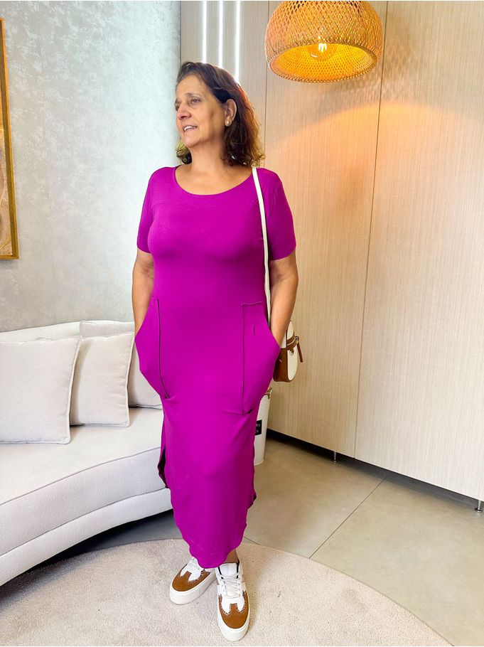 Vestido Marli Fúcsia 