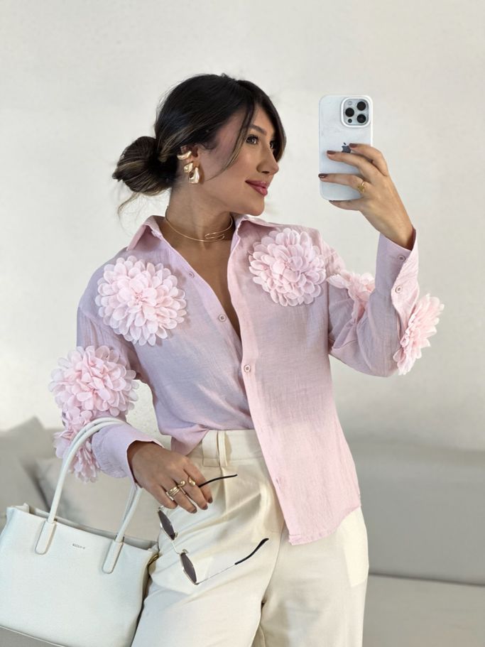 CAMISA MIA FLOR BABY PINK