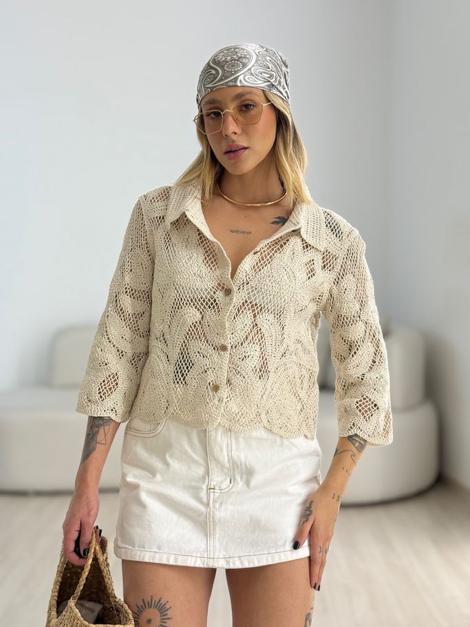 CAMISA MARLY CROCHÊ CRU