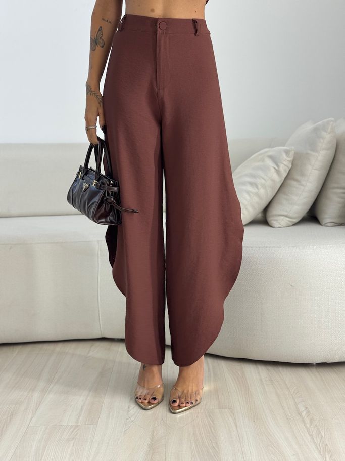 CALÇA NAYARA FENDA MARROM