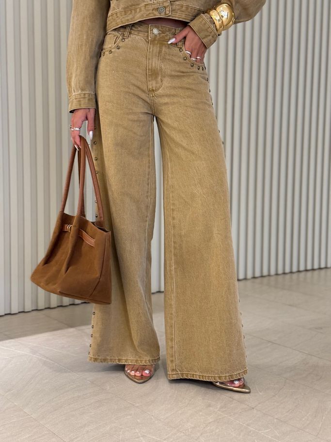 CALÇA ANDRESSA JEANS CARAMELO