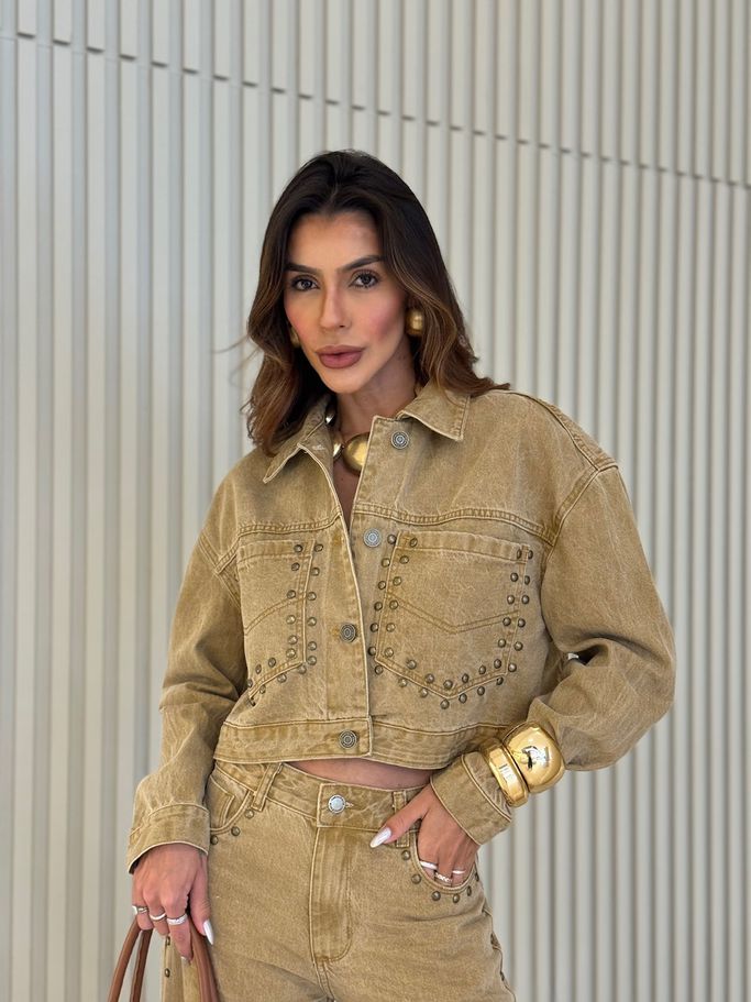 JAQUETA ADRIANA JEANS CARAMELO