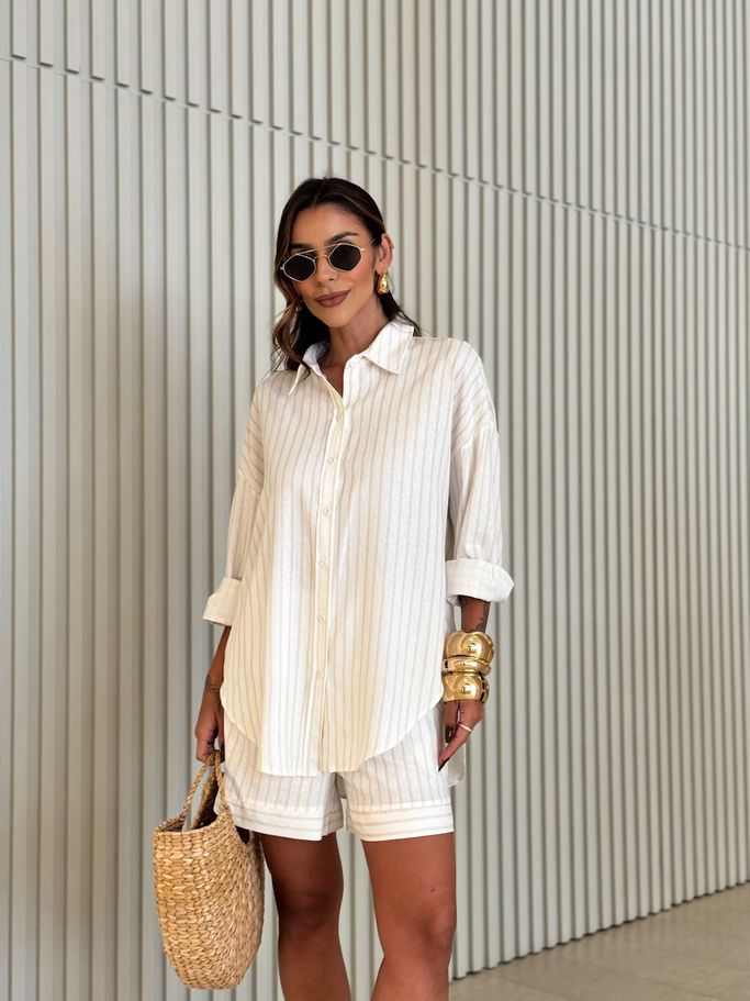 CAMISA GEANE LISTRAS OFF
