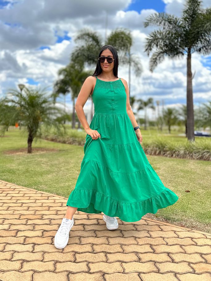 Vestido Nina Linho Verde 