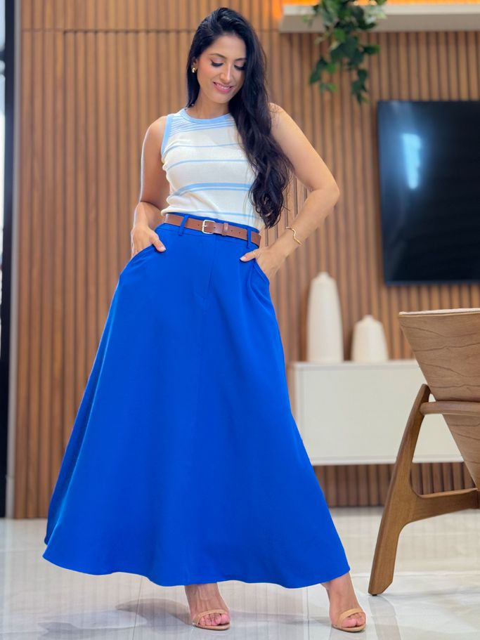 Saia Valentina Azul Bic