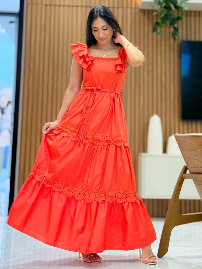 Vestido Barbara Laranja