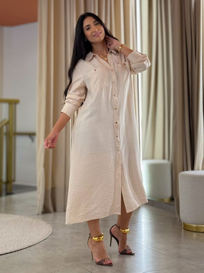 Vestido Cristina Areia