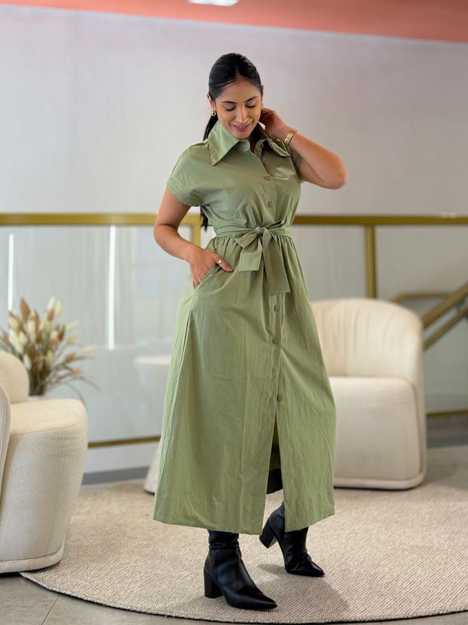 Vestido Isa Verde Oliva