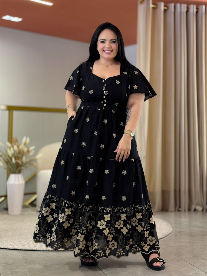 Vestido Livia Preto Floral