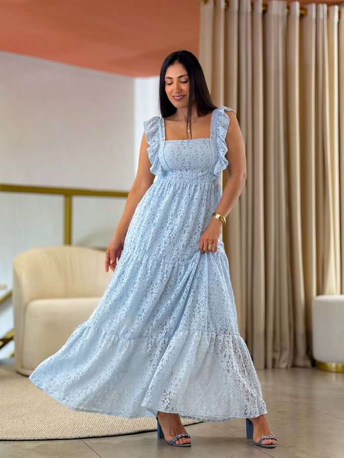 Vestido Daiara Azul Bebe