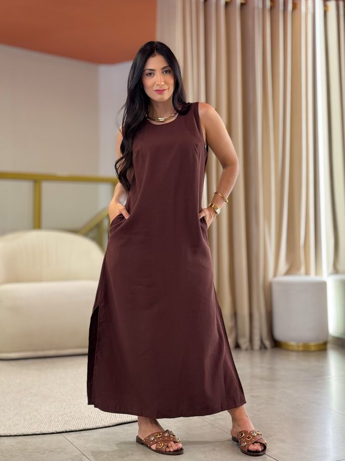 Vestido Diana Marrom