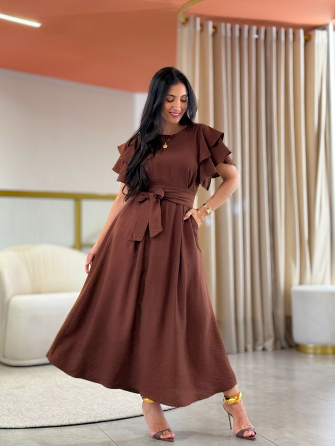 Vestido Suelen Café