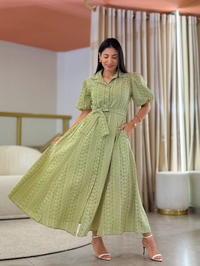 Vestido Rebeca Verde Pistache