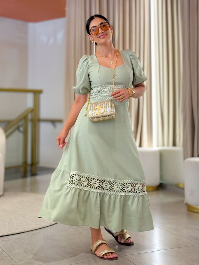 Vestido Betina Verde Oliva