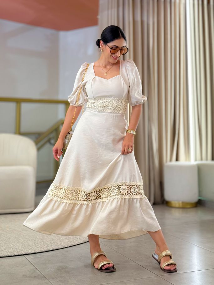 Vestido Betina Creme