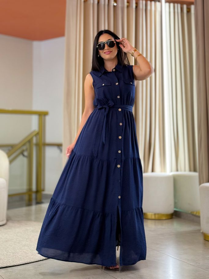 Vestido Joyce Azul Marinho