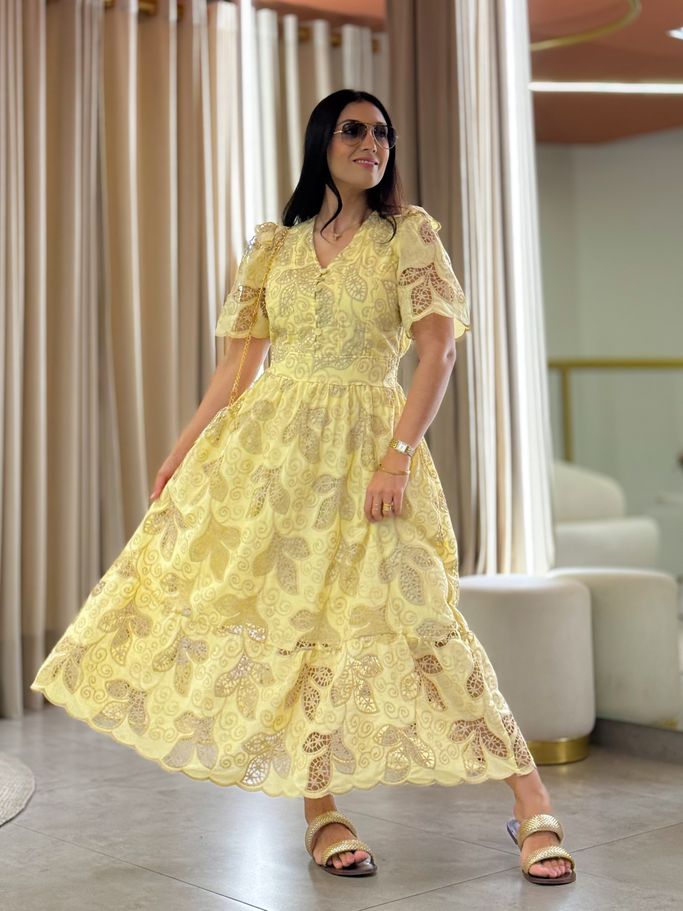 Vestido Nivia Amarelo