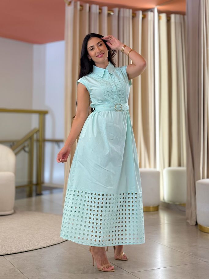Vestido Isabele Verde Agua
