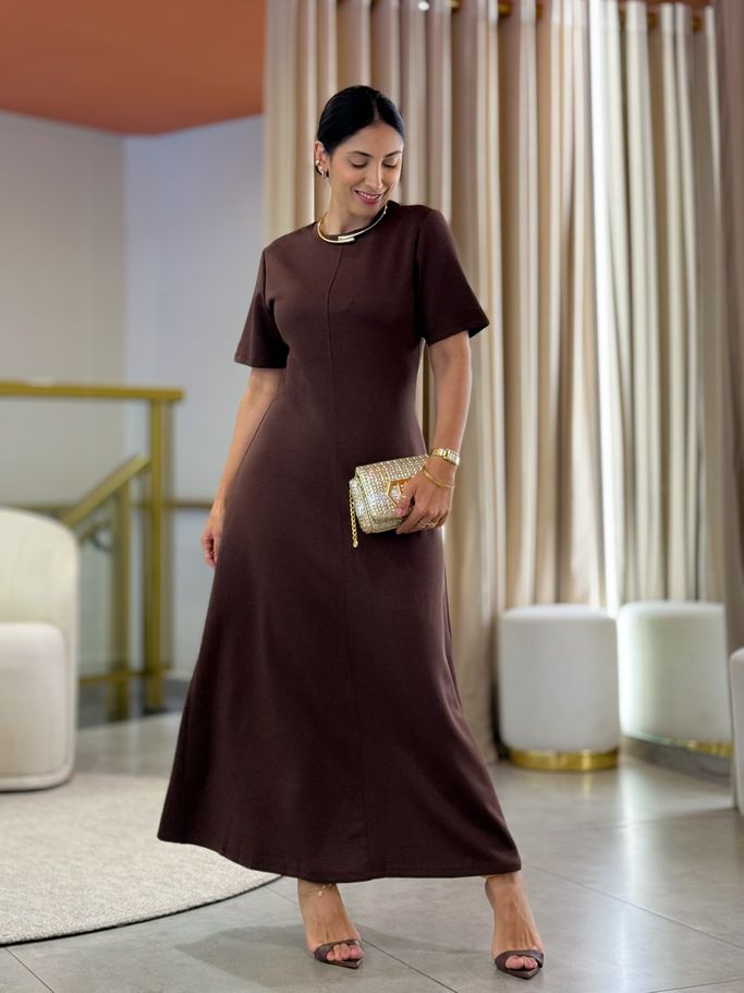 Vestido Clara Marrom
