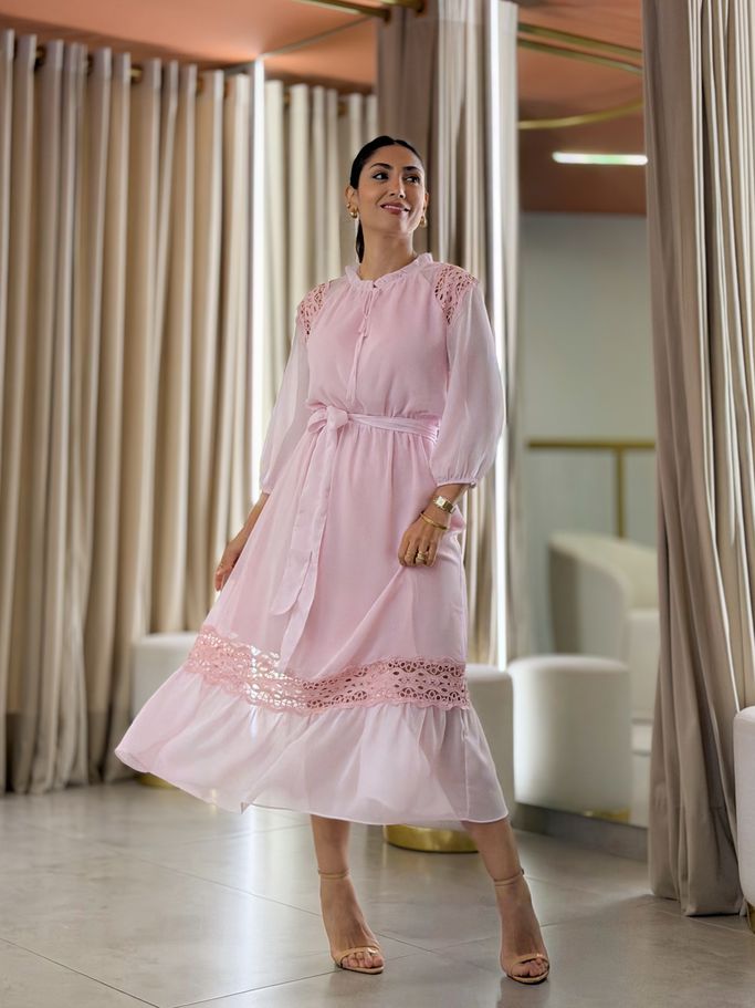 Vestido Barbara Rosa Bebe