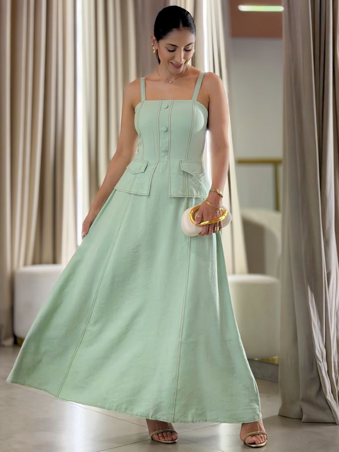 Vestido Taina Verde Menta