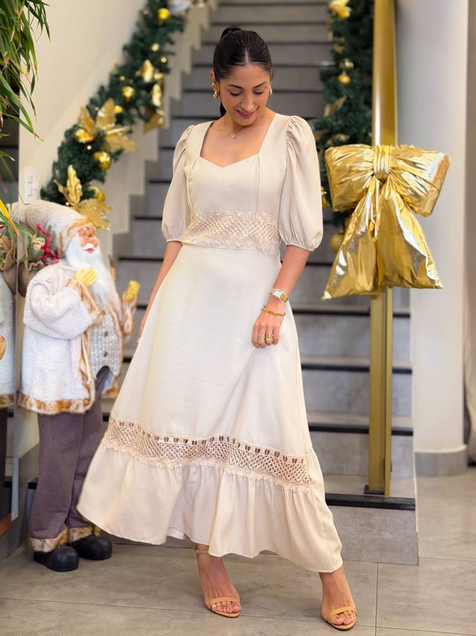 Vestido Betina Creme