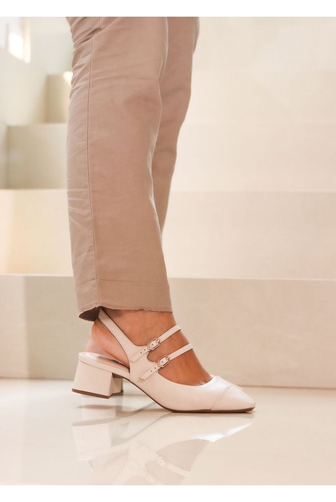 Sapato Maria Branco Off - Rafaela Salomão