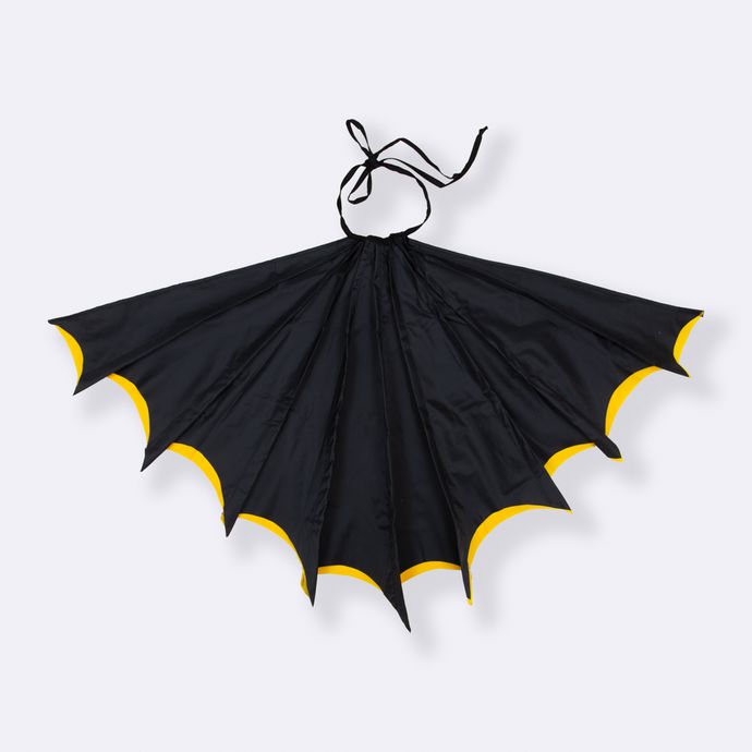 Fantasia Asa Morcego Preto e Amarela