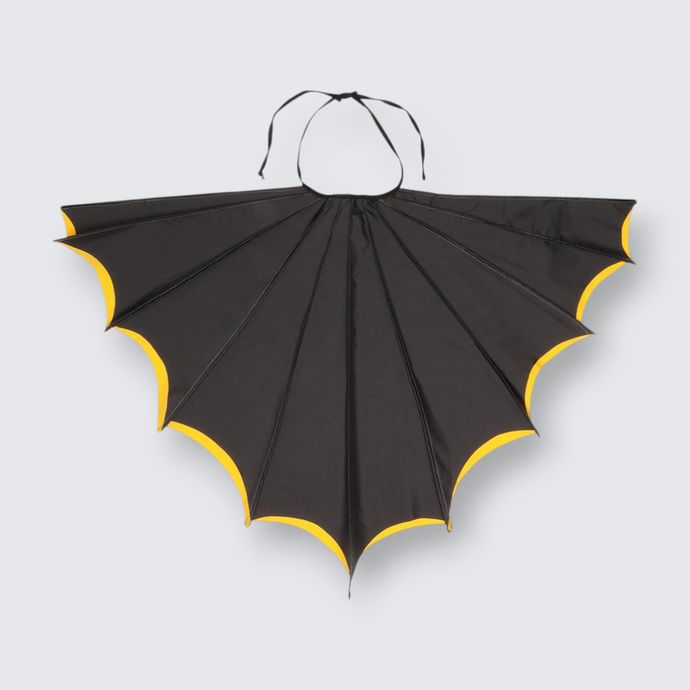 Fantasia Asa Morcego Preto e Amarela