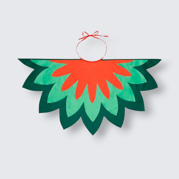 Fantasia asa pássaro verde e laranja