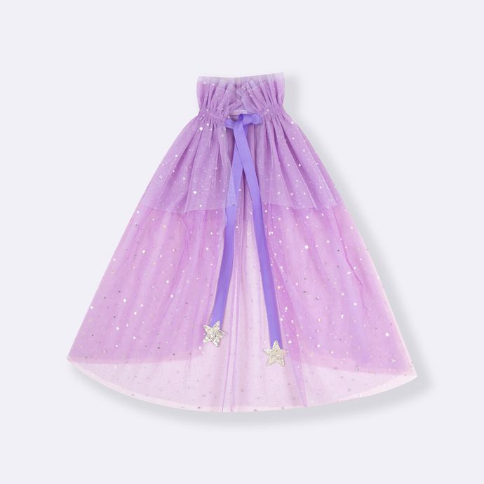 Fantasia Infantil Capa Princesa Céu de Estrelas