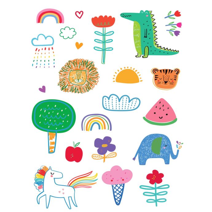 Tatuagem Infantil Temporária Miniaturas Fofas