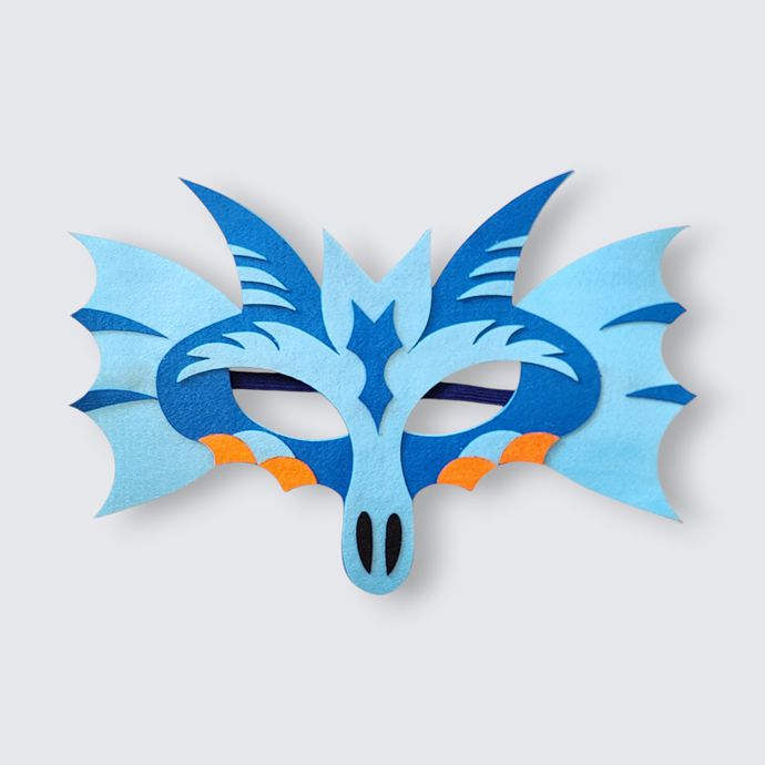 Máscara Dragão Aquático Fantasia Infantil