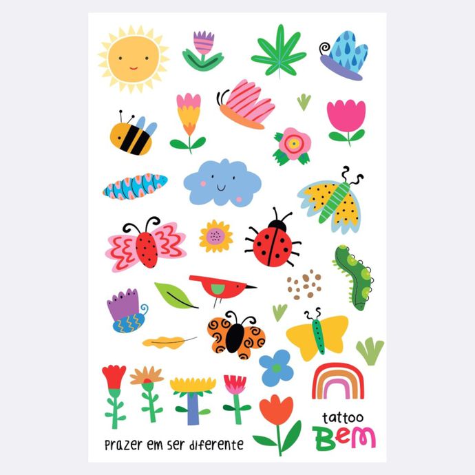 Tatuagem Infantil Temporária Primavera