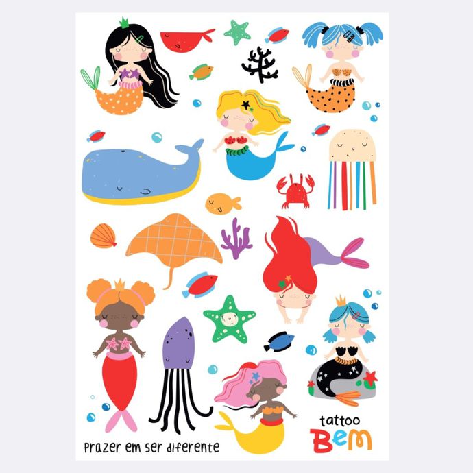 Tatuagem Infantil Temporária Turminha