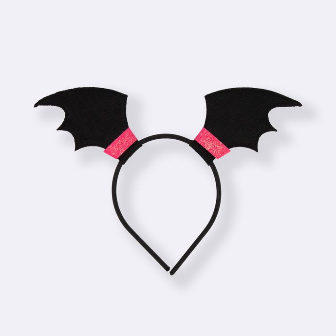 tiara morcego preto halloween