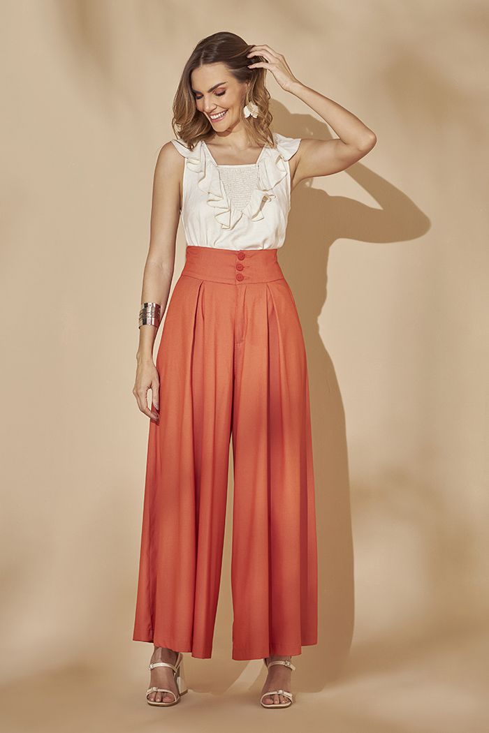 CALÇA FLUIDA WIDE LEG - Cavada