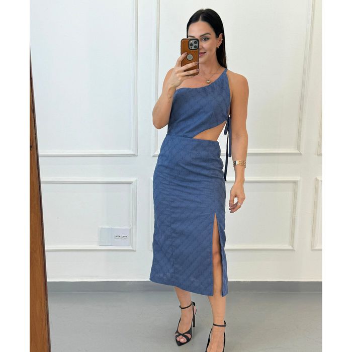 Vestido Midi Morgana Azul Jeans