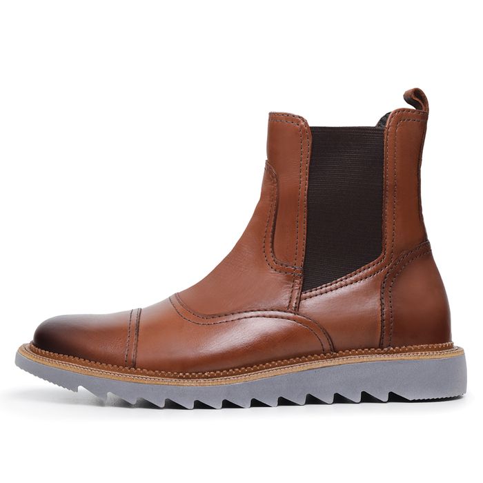 Bota chelsea hot sale masculina caramelo