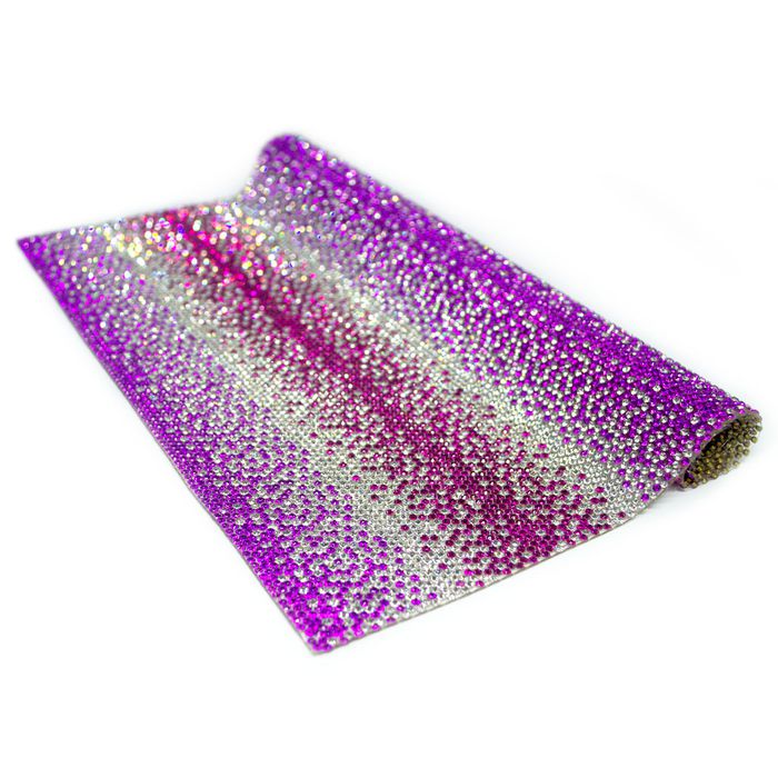 Mini Manta de Strass Malibu 24x40cm - Pink - 29285 - BM Strass