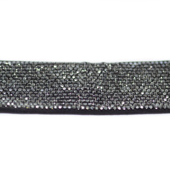 Tira de Strass Push 30mm - Pedra Hematite Grafite,... - BM Strass