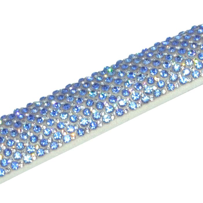 Tira Meia Cana Metaverso 16mm | Light Safira, Cris... - BM Strass