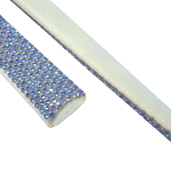 Tira Meia Cana Metaverso 16mm | Light Safira, Cris... - BM Strass