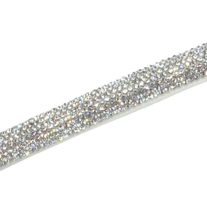 Tira de Strass Meia Cana Bee 10mm - Pedra Cristal,... - BM Strass
