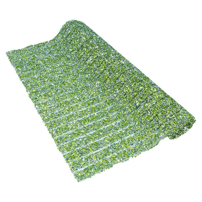 Manta De Strass Espaçada 24x40cm - Verde Lima - 29... - BM Strass