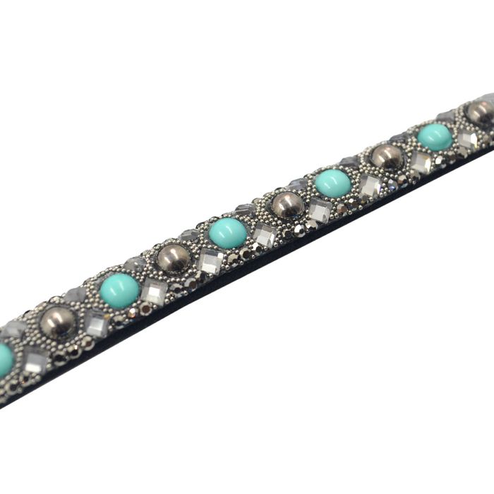 Tira Meia Cana Tribal 10mm / Grafite Blue - 41609 - BM Strass