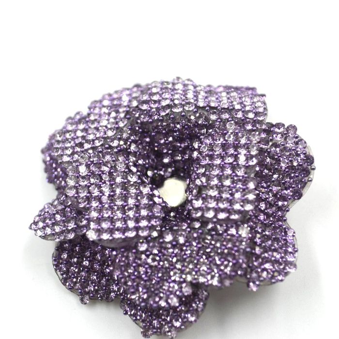 ENFEITE FLOR 2 CAMADAS INFINITY VIOLETA - 45878 - BM Strass