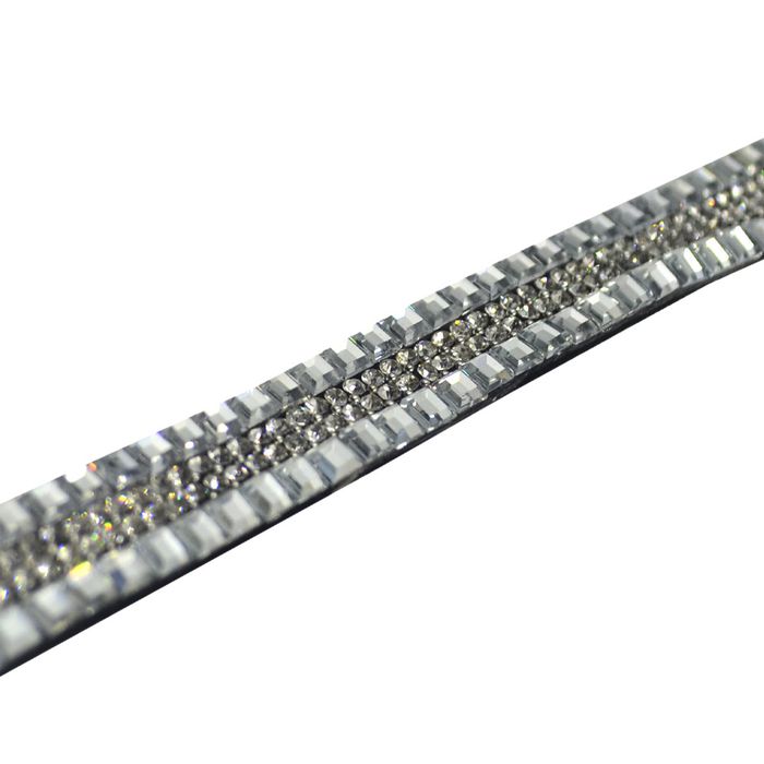 Tira Mel 12mm- Cristal / Preto - 46026 - BM Strass