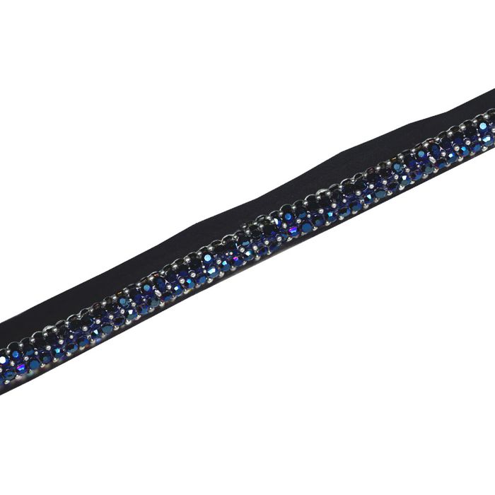Cordão Maya Hematite Blue -Forro Preto - 46050 - BM Strass