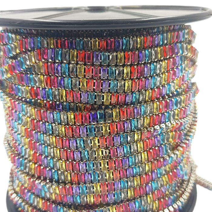 Corrente Ss 6,5 / Canne Baguete Degrade - 22744 - BM Strass